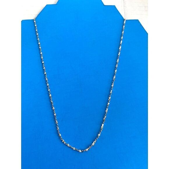 GB# Beautiful Twisted Sterling 925 Silver Necklace - Picture 7 of 10